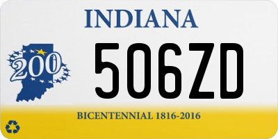 IN license plate 506ZD