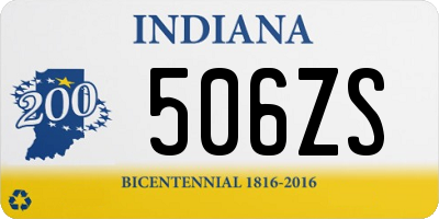 IN license plate 506ZS