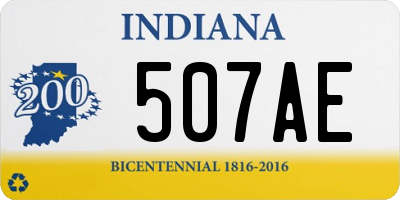 IN license plate 507AE