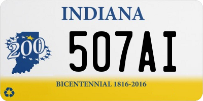 IN license plate 507AI