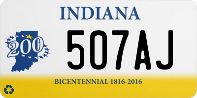 IN license plate 507AJ