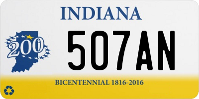 IN license plate 507AN