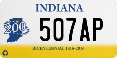 IN license plate 507AP