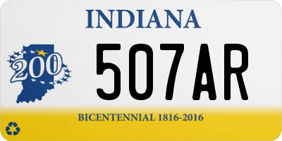 IN license plate 507AR