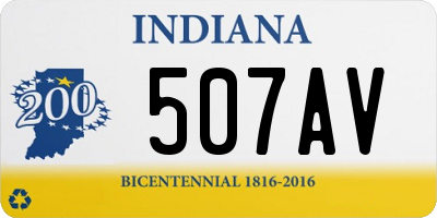 IN license plate 507AV