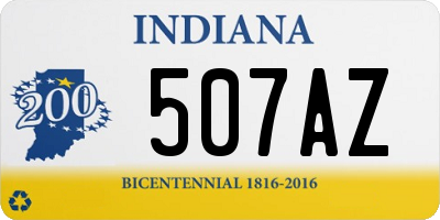 IN license plate 507AZ