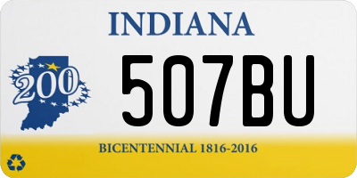 IN license plate 507BU