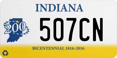 IN license plate 507CN