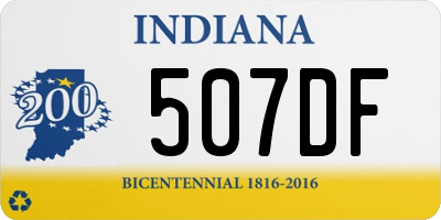 IN license plate 507DF