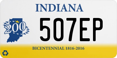 IN license plate 507EP