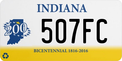 IN license plate 507FC