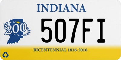 IN license plate 507FI