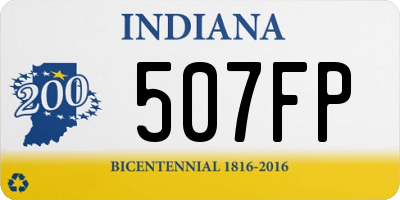 IN license plate 507FP