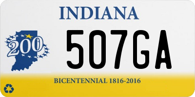 IN license plate 507GA