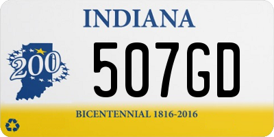 IN license plate 507GD