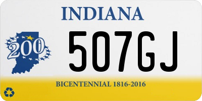 IN license plate 507GJ