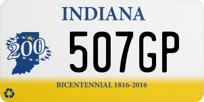 IN license plate 507GP