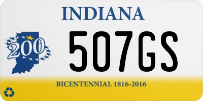 IN license plate 507GS