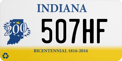 IN license plate 507HF