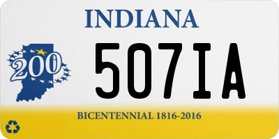 IN license plate 507IA