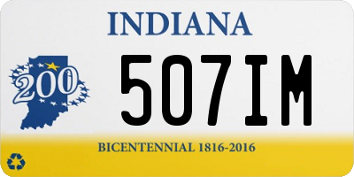 IN license plate 507IM