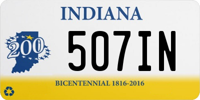 IN license plate 507IN