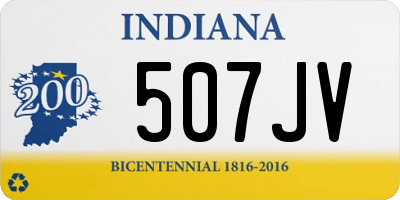 IN license plate 507JV