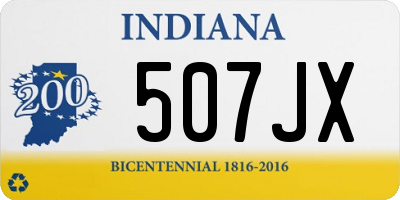 IN license plate 507JX