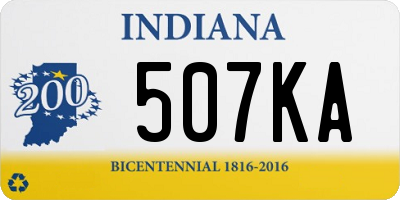 IN license plate 507KA