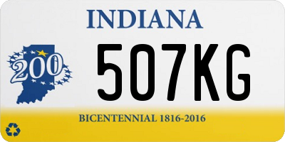 IN license plate 507KG