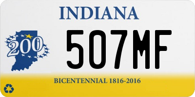 IN license plate 507MF