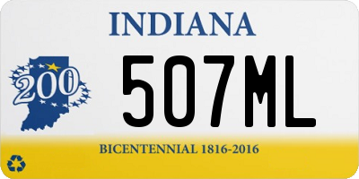 IN license plate 507ML