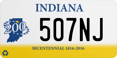 IN license plate 507NJ