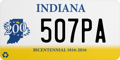 IN license plate 507PA