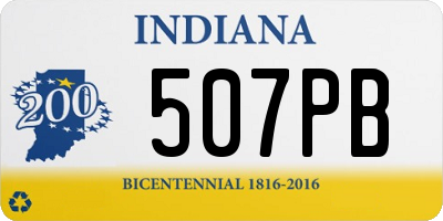 IN license plate 507PB