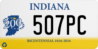 IN license plate 507PC