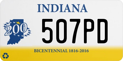 IN license plate 507PD