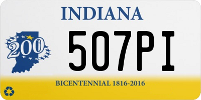 IN license plate 507PI