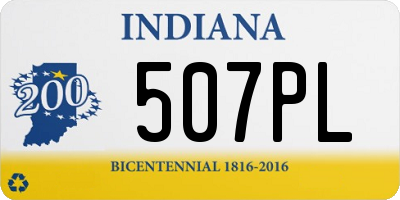 IN license plate 507PL