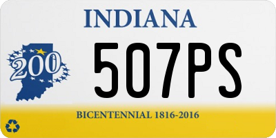 IN license plate 507PS