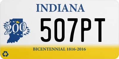 IN license plate 507PT