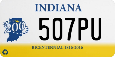 IN license plate 507PU