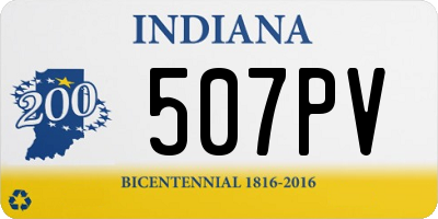 IN license plate 507PV