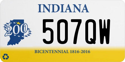 IN license plate 507QW