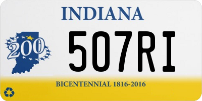 IN license plate 507RI