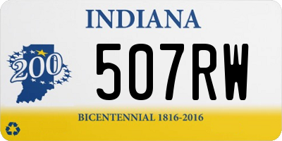 IN license plate 507RW