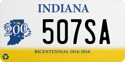 IN license plate 507SA