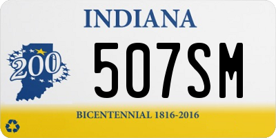 IN license plate 507SM