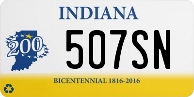 IN license plate 507SN