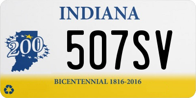 IN license plate 507SV